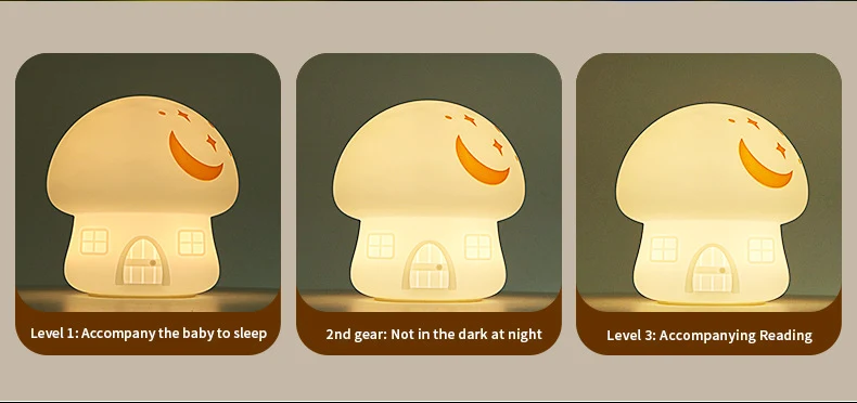 Mushroom Colorful Creative Small Night Light