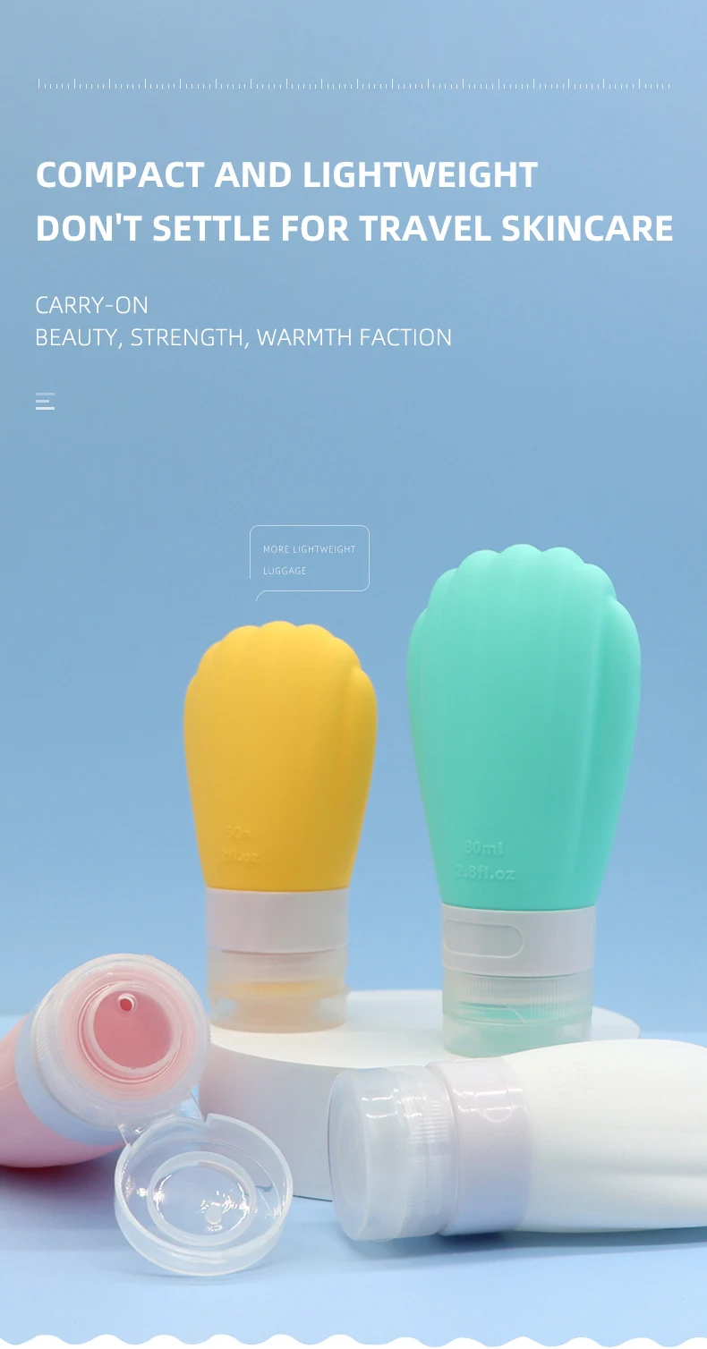 60ml Scallop Style Silicone Travel Cosmetic Bottle
