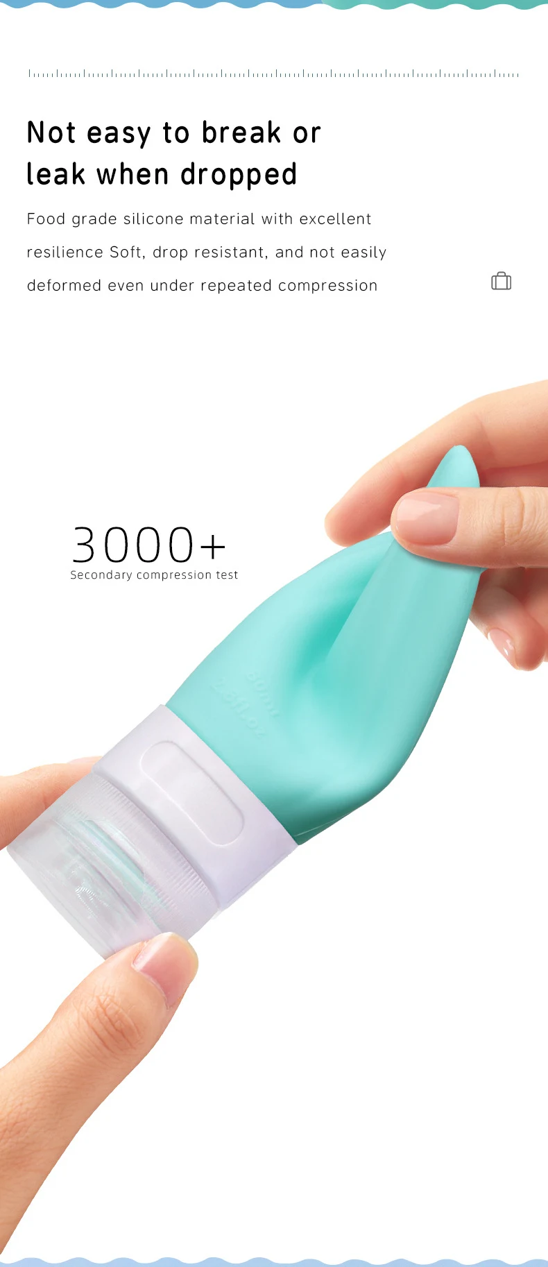 60ml Scallop Style Silicone Travel Cosmetic Bottle