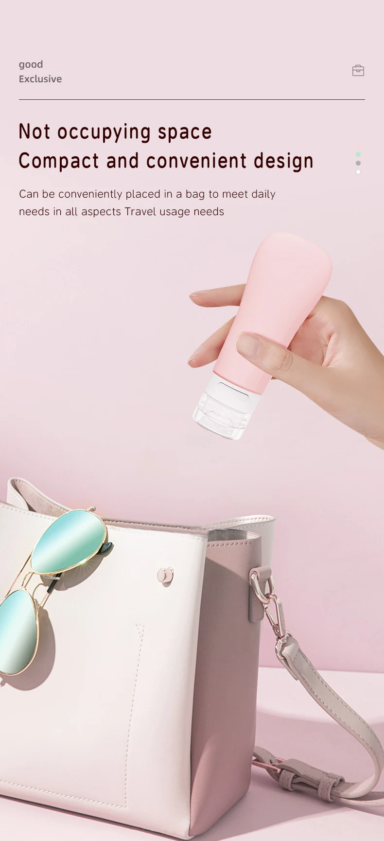 38ml Ladylike style Silicone Travel Cosmetic Bottle