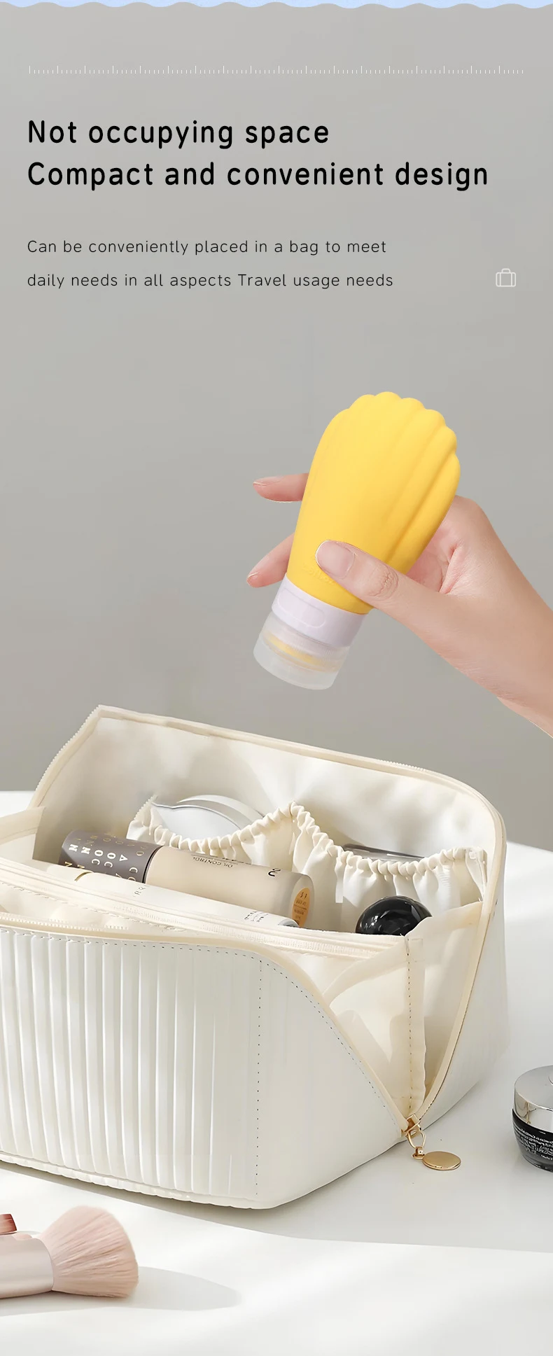 60ml Scallop Style Silicone Travel Cosmetic Bottle