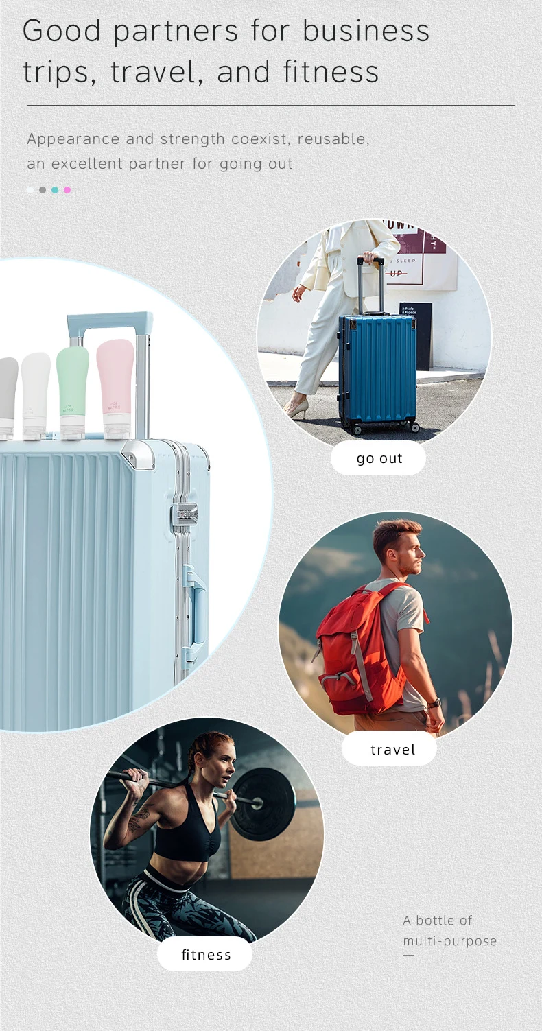 80ml Ladylike style Silicone Travel Cosmetic Bottle