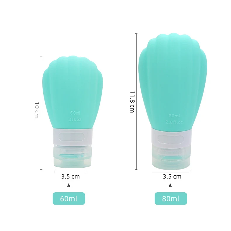 60ml Scallop Style Silicone Travel Cosmetic Bottle