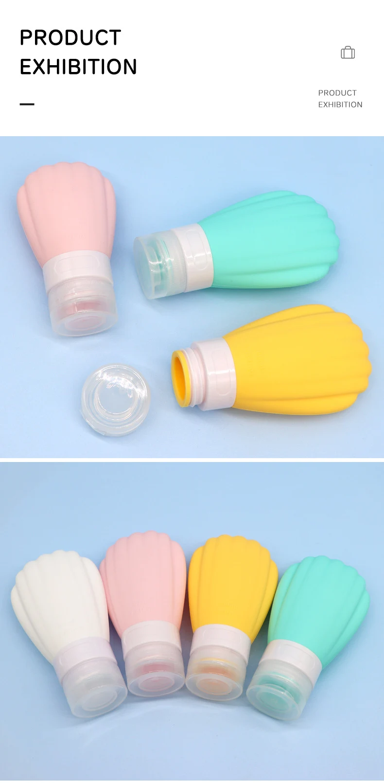 60ml Scallop Style Silicone Travel Cosmetic Bottle