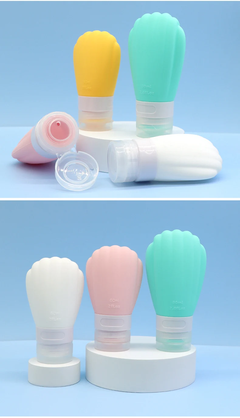 60ml Scallop Style Silicone Travel Cosmetic Bottle