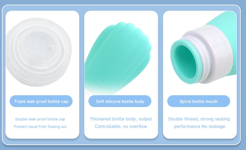 60ml Scallop Style Silicone Travel Cosmetic Bottle