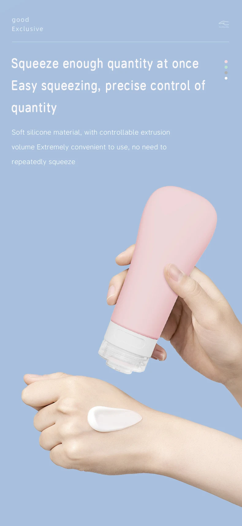 38ml Ladylike style Silicone Travel Cosmetic Bottle