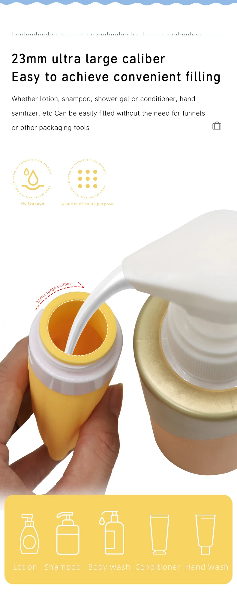 60ml Scallop Style Silicone Travel Cosmetic Bottle