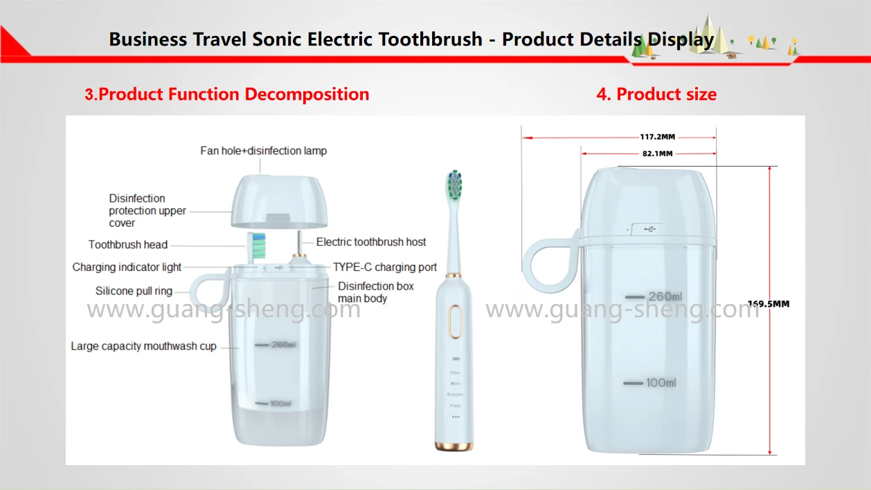 Business Travel Sonic Electric Toothbrush