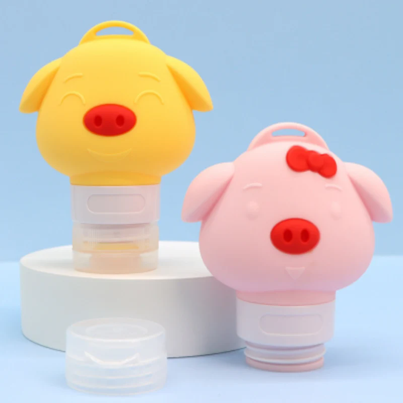 Cartoon Cute Pig Silicone Travel Cosmetic Bottle